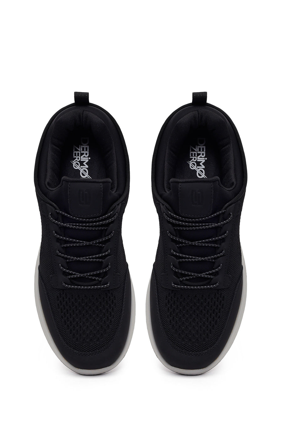 Derimod Zero Male Black Lace-Up Fabric Sneaker
