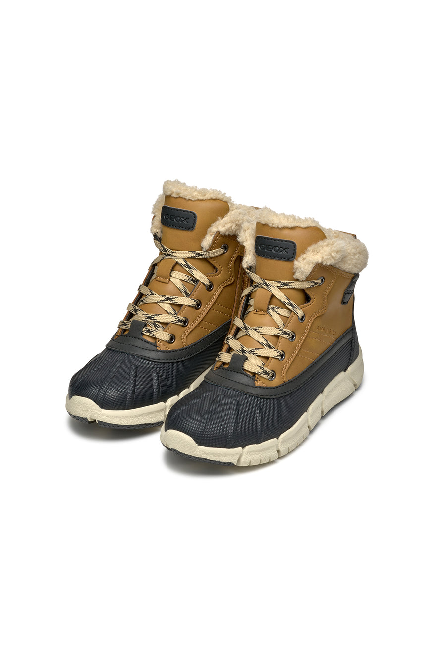 Geox Boy Yellow Flexyper Abx Laced Waterproof Boots