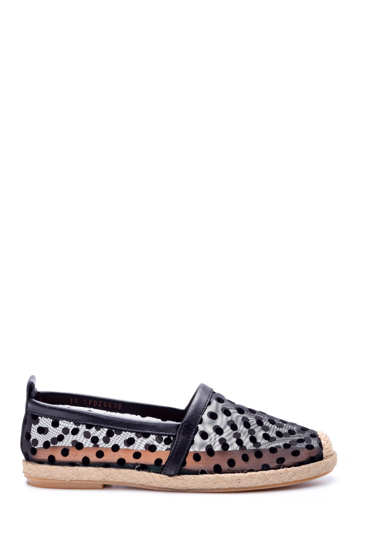 Women's Tulle Detailed Polka Dot Loafer 19SFD24436F | Derimod