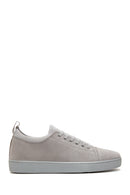 Men's Gray Suede Leather Sneaker | Derimod