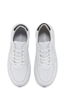 Alberto Guardiani Men's White New Era Thick Soled Leather Sneaker | Derimod