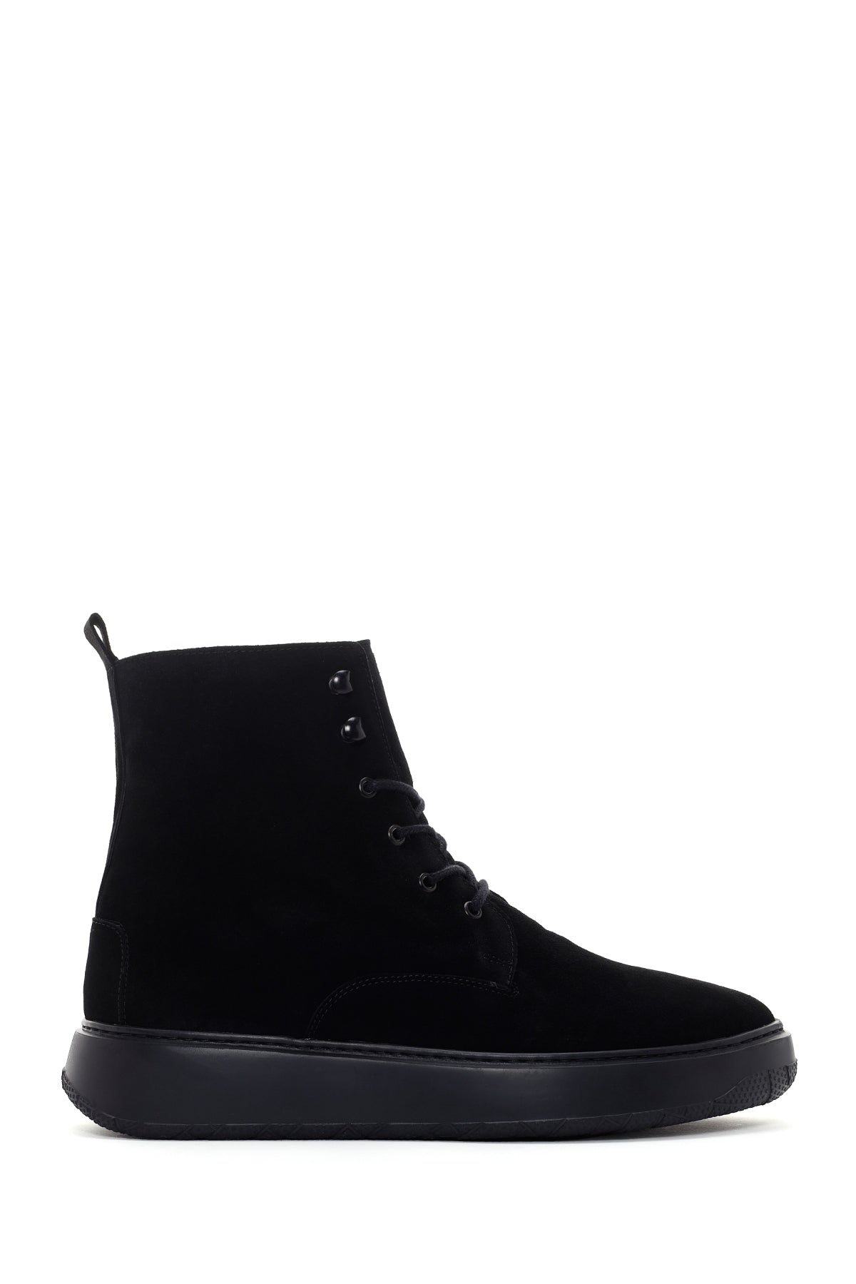 Men's Black Suede Leather Casual Boots 23WFD632710 | Derimod