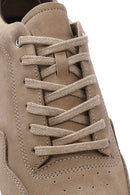 Men's Mink Lace-Up Nubuck Leather Sneaker | Derimod