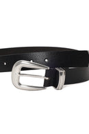Unisex Black Leather Belt | Derimod