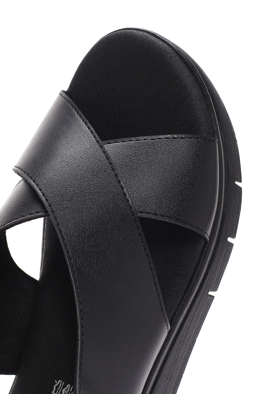 Kadın Siyah Bantlı Comfort Sandalet