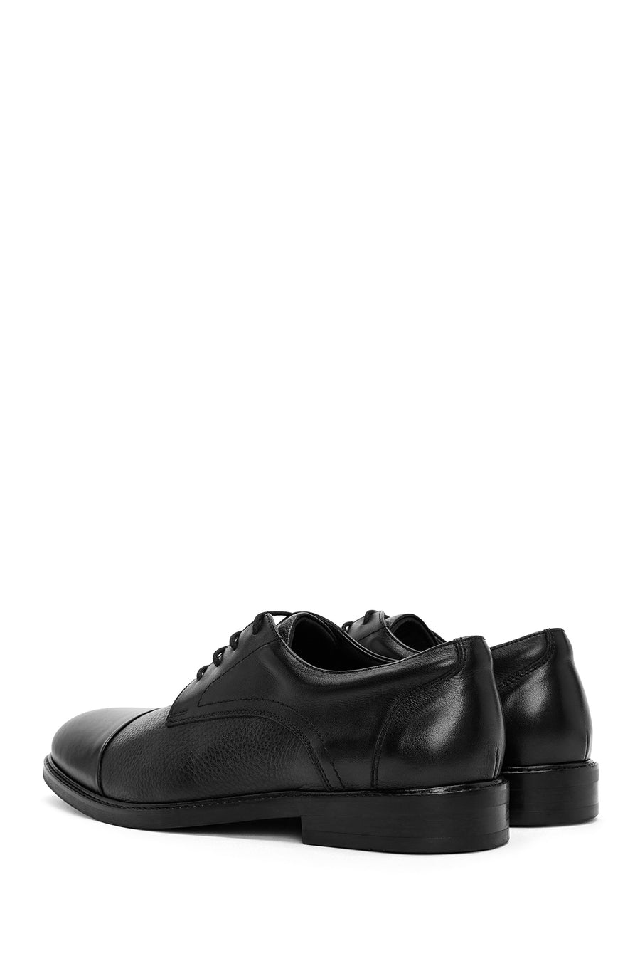 Men's Black Laced Leather Classic Shoes
