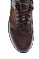 Men's Leather High Sole Sneaker | Derimod