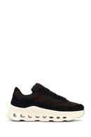 Women's Black Lace-Up Thick-Soled Leather Sneaker | Derimod