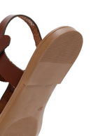 Women's Brown Ankle Strap Leather Bodrum Sandals | Derimod