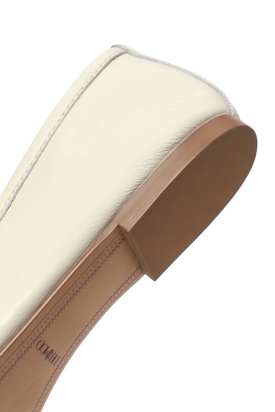 Woman White Leather Ballerine Shoes