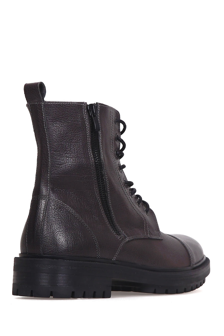 Men's Zippered Leather Boots