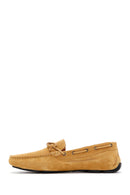 Men's Yellow Suede Leather Casual Loafer | Derimod