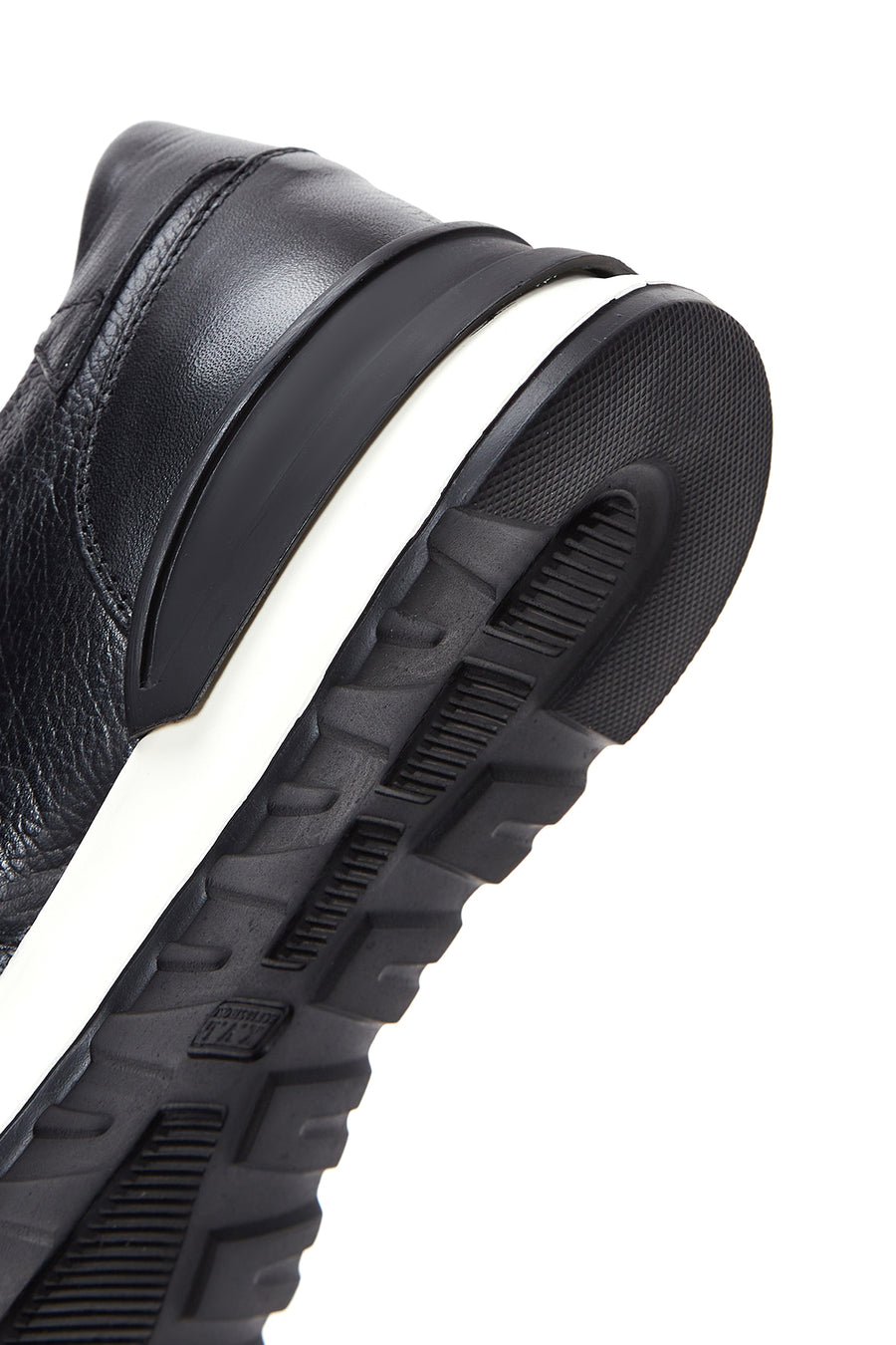 Erkek Siyah Bağcıklı Deri Casual Sneaker