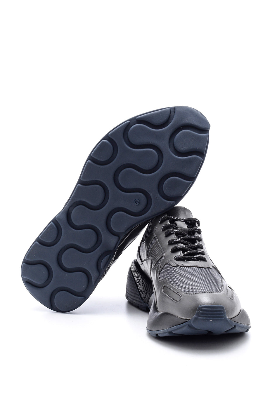Men's High-Sole Leather Sneaker
