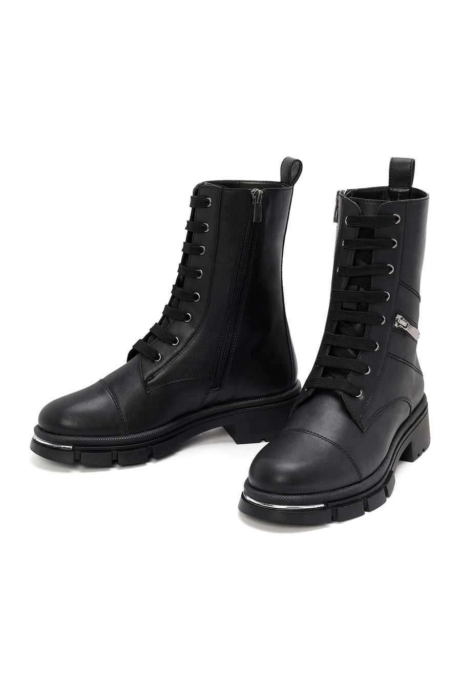 Women's Black Zippered Boots