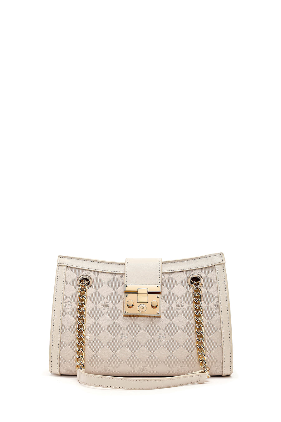 Women's Cream Long Strap Printed Shoulder Bag 25SBD200626 | Derimod