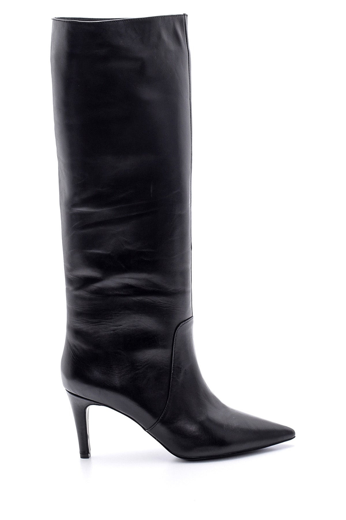 Women's Leather Heeled Boots 19WFD143918 | Derimod