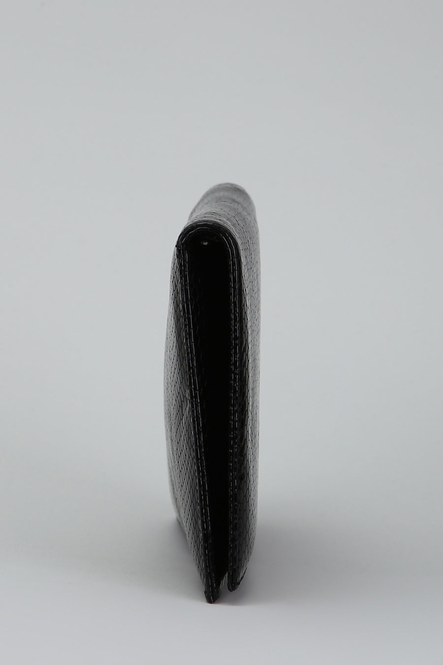 Snake Patterned Women's Black Leather Portfolio
