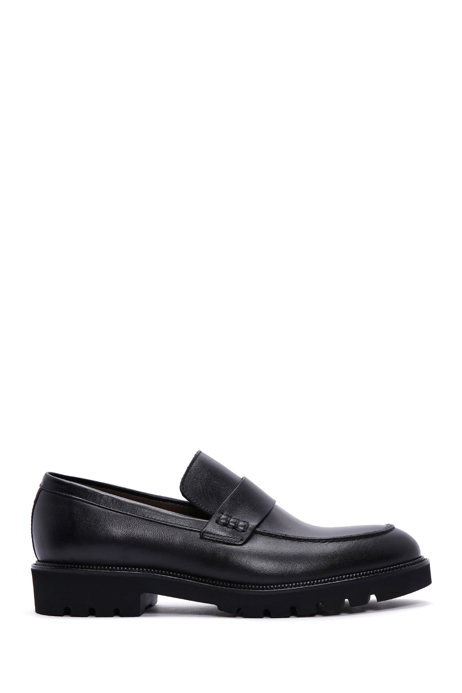 Men's Black Leather Casual Loafer 24WFD602018 | Derimod