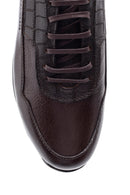 Men's Crocodile Detailed Leather Sneaker | Derimod