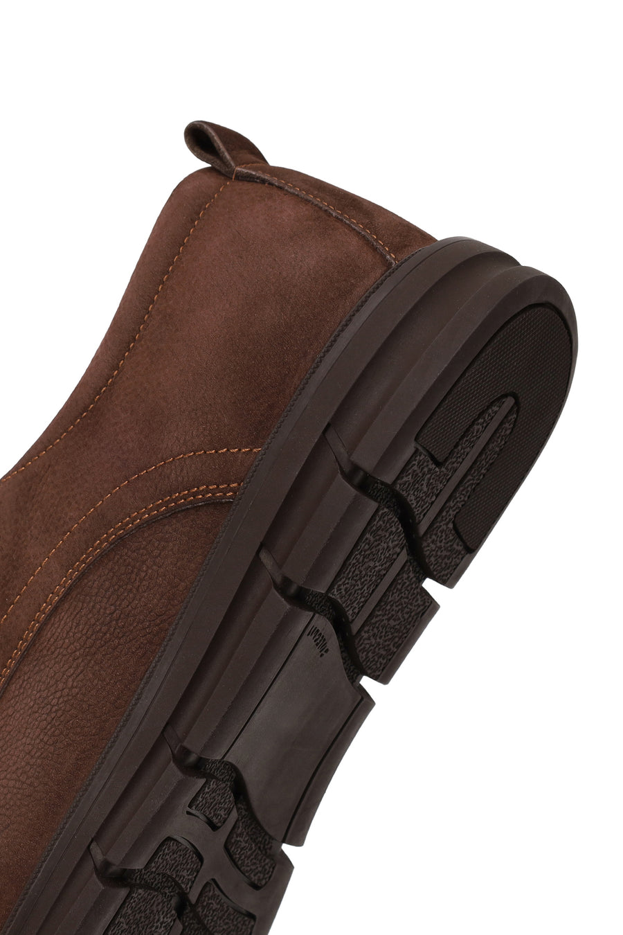 Male Brown Lace-up Nubuck Leather Casual Shoes