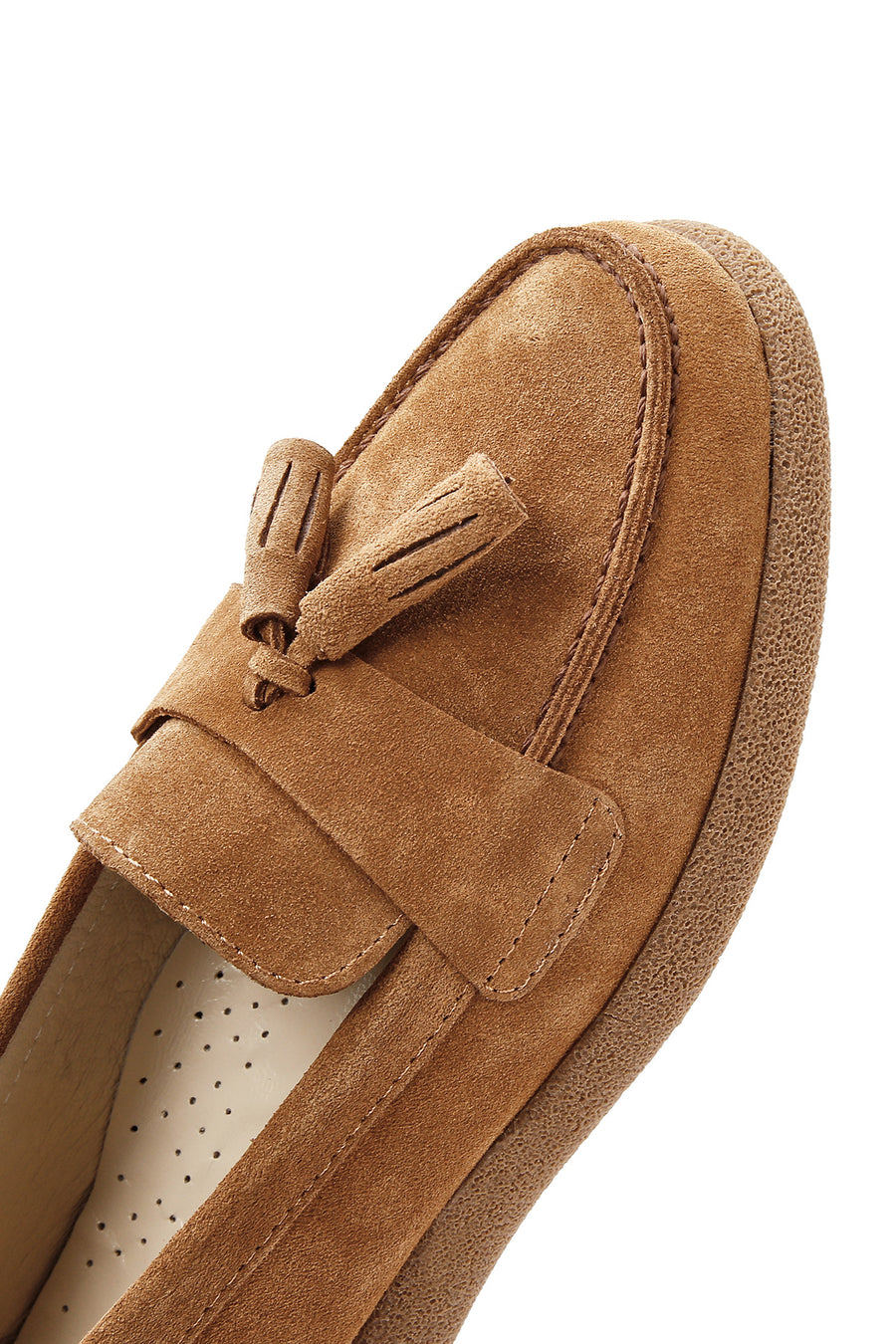 Kadın Taba Süet Deri Konfor Loafer