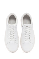 Alberto Guardiani Men's White Winner Leather Sneakers | Derimod