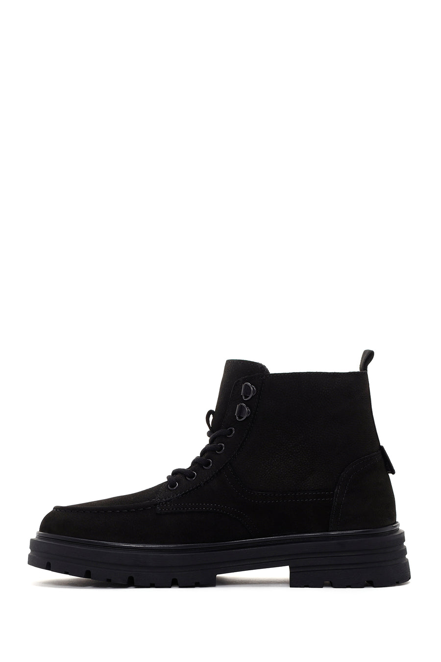 Men's Black Casual Nubuck Leather Boots