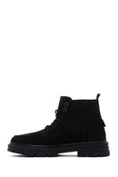 Men's Black Casual Nubuck Leather Boots | Derimod