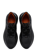 Men's Black Lace-Up Leather Casual Sneaker | Derimod