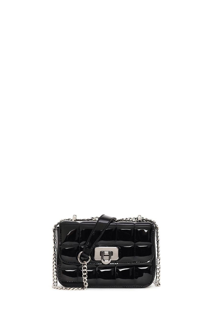 Woman Black Long-Strap Quilted Mini Crossbody Bag 26SBD2481KP | Derimod