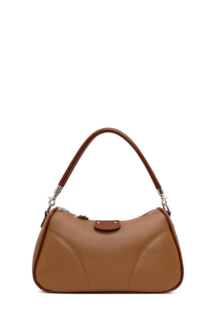 Woman Beige Casual Shoulder Bag with Long Strap