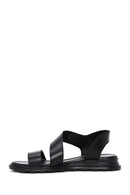 Women's Black Ankle Strap Leather Sandals | Derimod