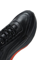 Men's Black Leather Sneaker | Derimod