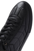 Men's Black Lace-up Leather Sneaker | Derimod