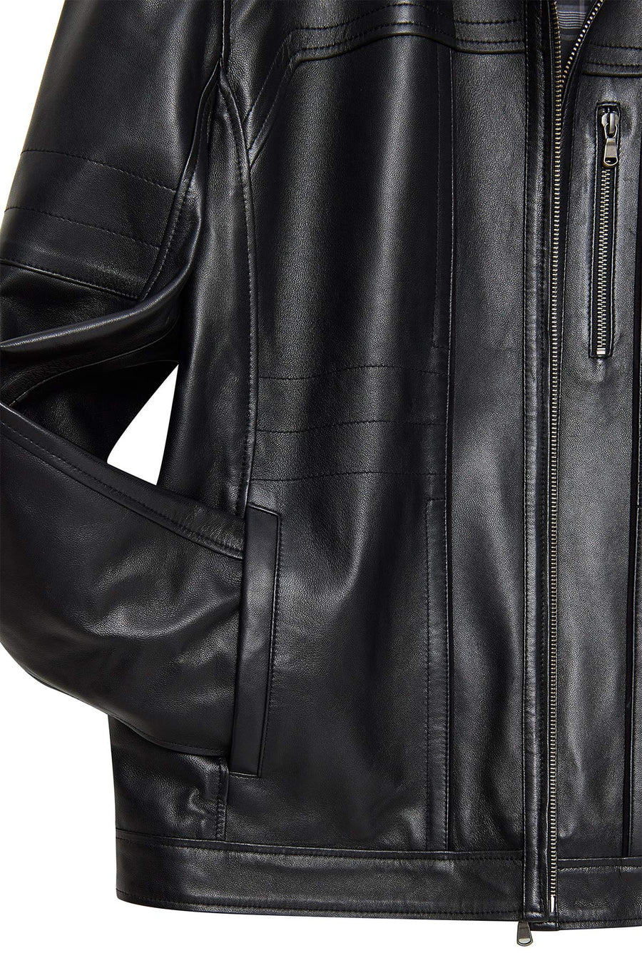 Bruno(Plus) Men's Black Leather Jacket