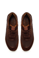 Woman Brown Lace-Up Wedge Suede Leather Sneaker | Derimod