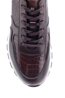 Men's Leather Crocodile Pattern Sneaker | Derimod