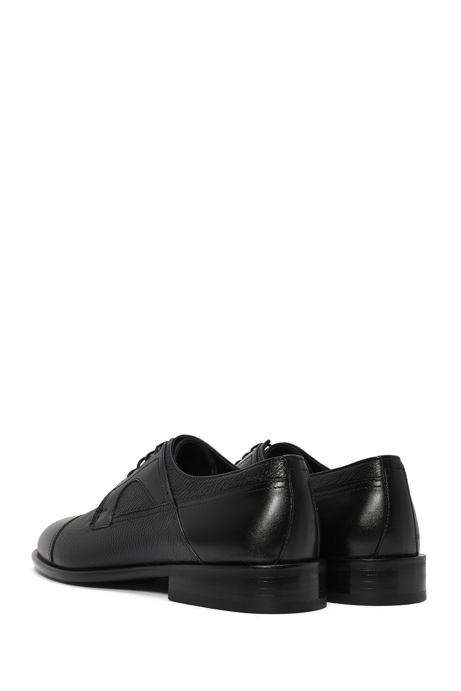 Men's Black Laced Leather Classic Shoes