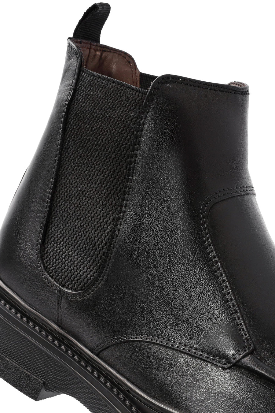 Men's Black Leather Chelsea Boots