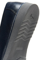 Erkek Lacivert Deri Casual Loafer | Derimod