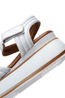 Women's Leather Wedge Heel Sandals | Derimod