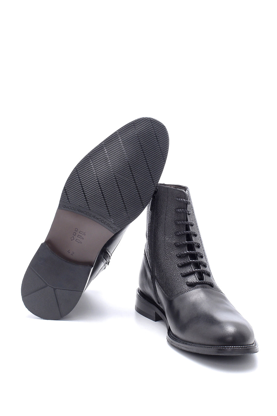 Men's Leather Lacing Detailed Classic Boots