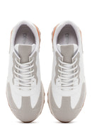 Women's White Suede Sneaker | Derimod