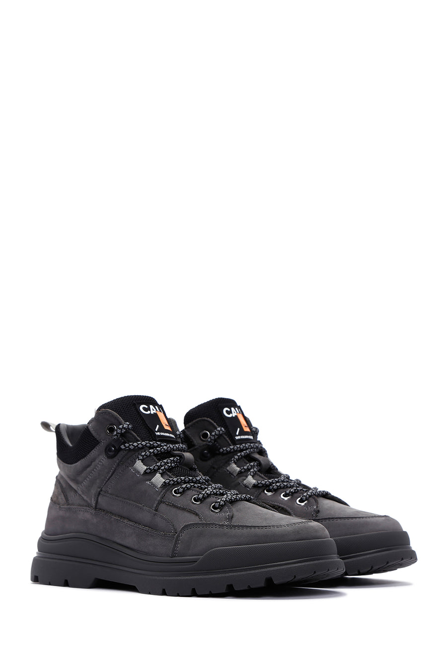 Men's Gray Nubuck Leather Casual Boots