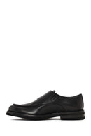 Male Black Double-Buckle Leather Casual Shoes | Derimod