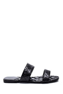 Kadın Siyah Kapitone Düz Terlik | Derimod