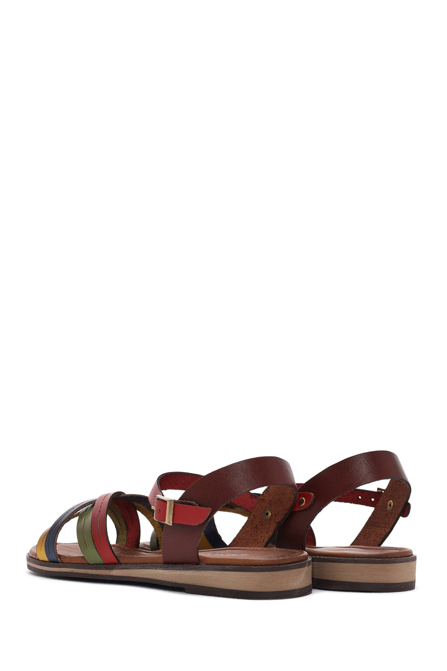 Women's Multicolored Leather Bodrum Sandals