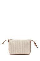 Women's Cream Long Strap Straw Handle Bag | Derimod