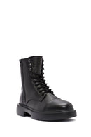 Men's Black Zippered Leather Casual Boots | Derimod